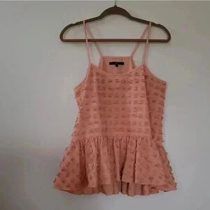 Tibi Peach Peplum Tank Size 8